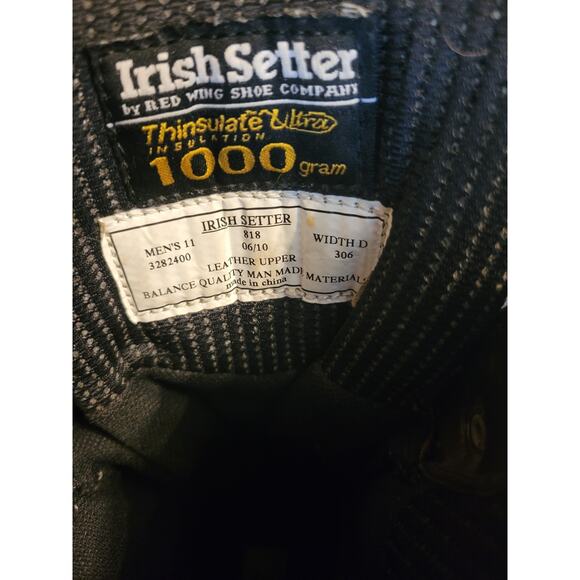 Irish Setter Hunting Boots Mens 11 D Brown Camo 1000g Thinsulate Waterproof 818